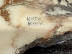 Hand Painted Seagulls on Stone Slab Signed by Artist Ruth Kirk