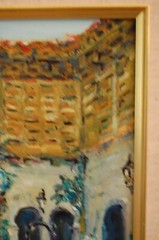 FRAMED ORIGINAL OIL INTERIOR COLONIAL PATIO OLD HAVANA CUBA ARTIST: HECTO VIDAL