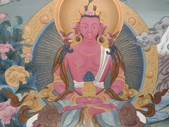 24 k gold Amitayus Thangka Painting Nepal CH7355