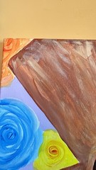 Original Cross with Heart & Roses Acrylic Painting | Faith Folk Art 16×20 Canvas