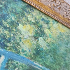 Monet “Water Lily Pond” Textured Wall Art Print Canvas 14.5” X 14.5” Framed New
