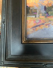 Original Oil Painting by NICK STOQ (USA, 20/21st century) Autumn Street Scene