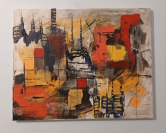 original abstract acrylic painting on canvas