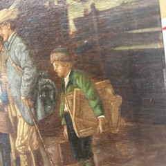 Vintage Oil Painting Signed F. v. Defregger Tyrolean Village Genre Scene