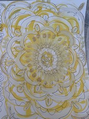 Still Sunny Floral Mandala Art Mixed Media Original Deana Moody Virgo Arts