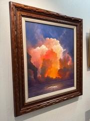 „Fire and Water“ Sunset oil on canvas 2026 Framed YASAMI 32″ x 28″