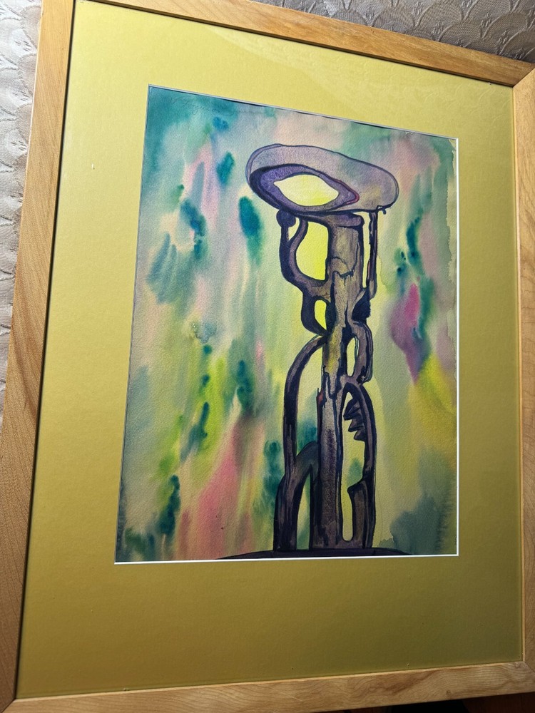 William Ferguson „An Abstract Composition“ Watercolor Painting -Framed