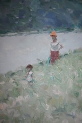 Listed American Artist Andre Gisson Large Original Oil Painting On Canvas Signed
