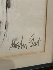 ISRAELI ART MOSHE GAT WATERCOLOR MOTHER And CHILD Original