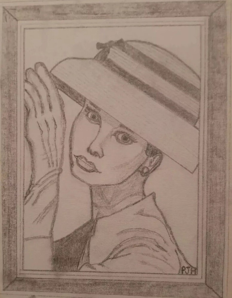 PJH STUDIOS – Audrey Hepburn – Freehand Pencil On Canvas – My Early Art 🎨