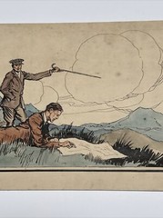 ANTIQUE ART DECO PAINTING ILLUSTRATION JOSEPH KRAEMER LISTED MOUNTAIN VIEW MEN