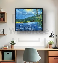 Sunlights on the Water — A Journey to Serenity Acrylic Painting