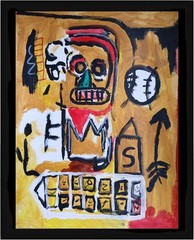 Neo-Expressionism/Abstract 11×14 Basquait Sports Modern Street Art Painting