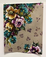 Original Handpainted Floral Placement Art on Paper