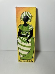 Lady Acrylic on Canvas Original Painting 8.5” x 2.75” x .5” Not a Reproduction