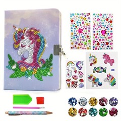 Unicorn Diamond Art Painting Notebook Craft Kits for Girls Ages 6-8-9-10
