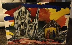 Roberto Capocasa – Basilica Di Norcia And Nativity‘ Painting Acrylic On Linen