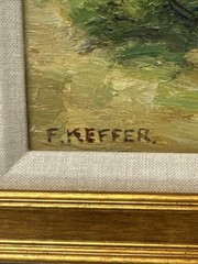 ANTIQUE CALIFORNIA BEACH PAINTING COASTAL IMPRESSIONIST CLIFFS SEASCAPE KEFFER