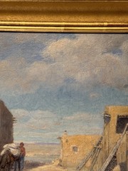 ANTIQUE HOPI PUEBLO PAINTING MATHIAS SANDOR NATIVE AMERICAN INDIAN LANDSCAPE OIL
