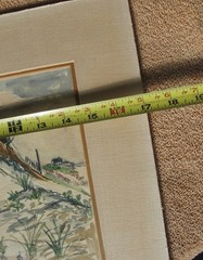 Charlotte Livingston Shoreline Watercolor Painting-Morristown NJ-matted/masonite