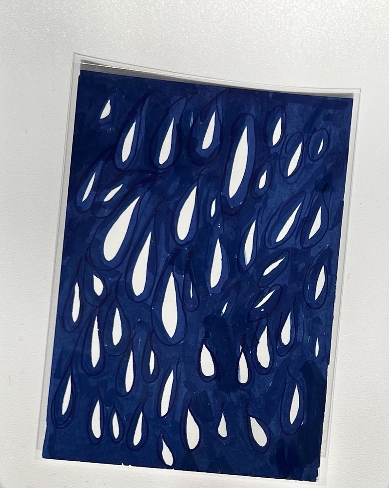 ACEO Card, contemporary, abstract, original Mini Art Trading Card, Watercolor
