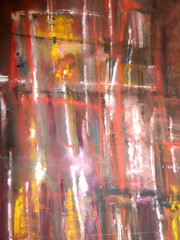Original Mid-Century Mixed Media Painting by Pittsburgh Artist Leonard Lieb