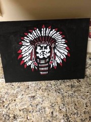 Portrait of a Young Native American Man w/ Feathers / ORIGINAL ART / Watercolor