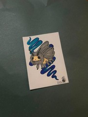 Original Alcohol Marker Drawing – „Moonmoth“ | Whimsical Moth Art