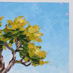 Oil Painting Original Olive Tree Mediterranean Landscape Wall Art Impasto 8×8