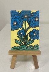 Flowers. Original ACEO Art Card
