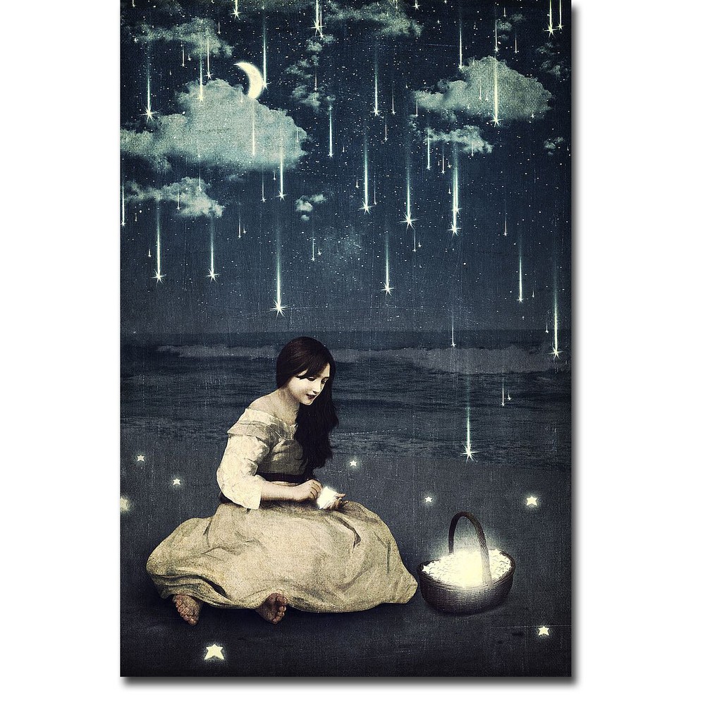 A Basket of Wishes by Paula Belle Flores Canvas Giclee Artwork (24 in x 16 in)