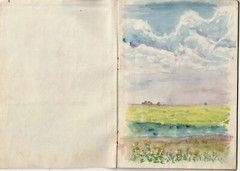 notebook with 18 watercolor drawings 14.5 x 20.5 cm