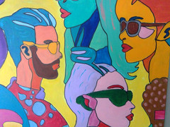 Fashionistas Large 24×30 Original Hand-Painted Acrylic Abstract Pop Art Painting