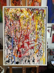 Abstract Art Acrylic Modern Painting Original Painting Dripping 60x80cm Picture