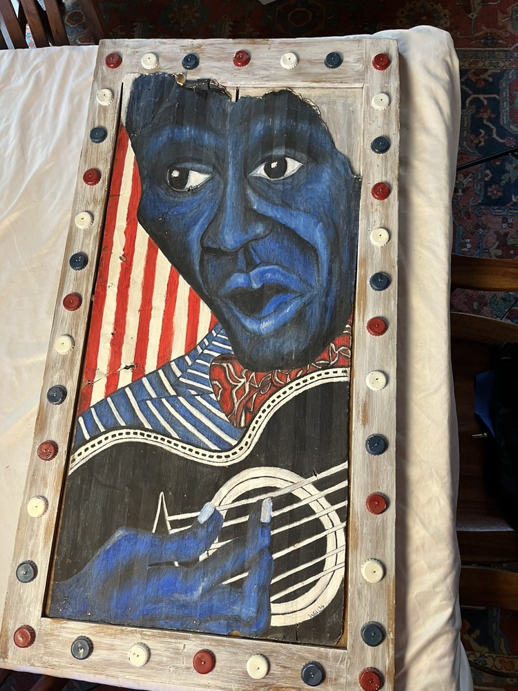 Leadbelly Painting bought from Folk Art Cafe in Los Angeles when they renovated.