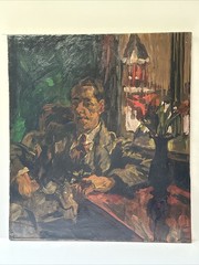 ANTIQUE IMPRESSIONIST PAINTING 1910’S SIGNED OIL PORTRAIT MAN IN SUIT MYSTERY