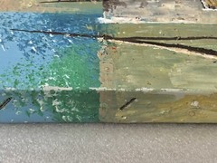 90’s 16×20 Signed Oil Painting ‚W. Zeller‘ Southwest/Adobe Houses Cactus Desert