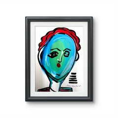 9″x12 Abstract Paper Original Art Expressionism Abstract Home Art