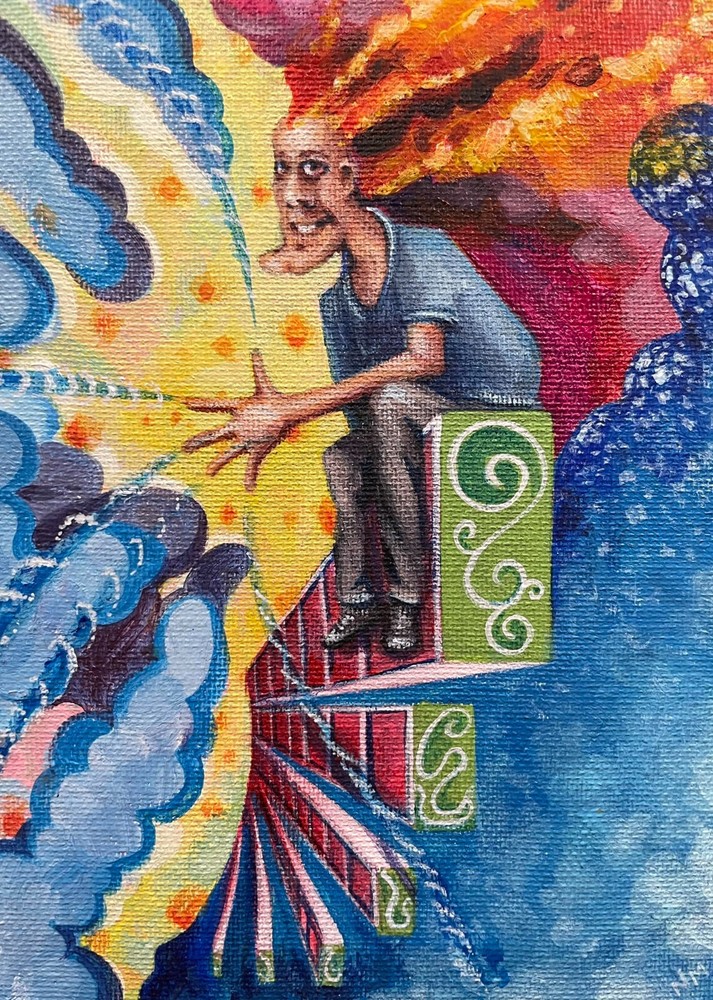 Ideas- 5×7 inch painting- artist Nick Mears