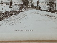 Antique Engraving Chateau de Chaumont Matted Framed By LEOPOLD ROBIN 19th c