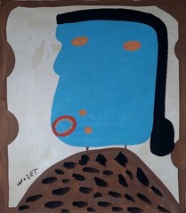 Mose Tolliver Signed Outsider Folk Art Painting on Canvas – African American Art