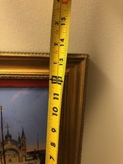Russian CIRCA 1820 „St. Mark’s Basilica“ – Reverse painting Curved Convex Glass