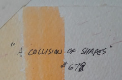 Watercolor Gouache Board Matted Original by Don Trout „A Collision of Shapes“