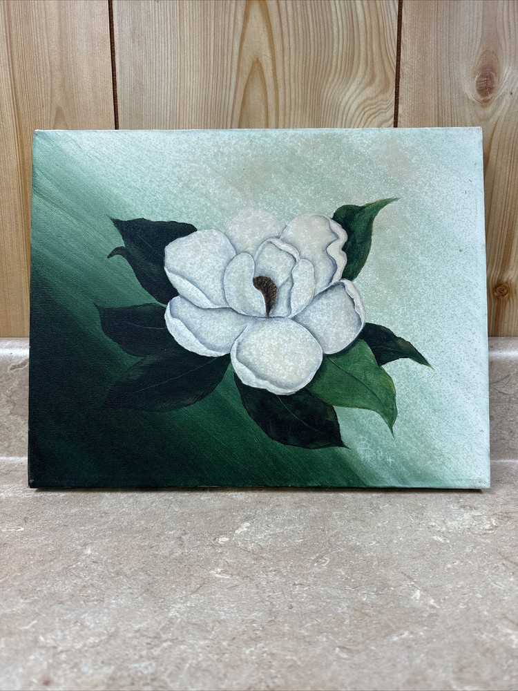 Original Oil Painting (magnolia Flower) 13 7/8”X 11”