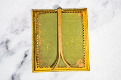 Refined Antique 19th Century Metal Framed Portrait Miniature Painting Woman