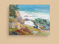 EDWARD NORTON WARD California Impressionist Point Lobos Big Sur Landscape