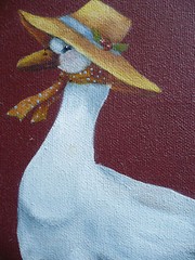 Francelia Hugo, CUTE DUCK BIRD FOLK NAIVE OIL REALISM OIL PAINTING Country RURAL