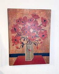 “Scarlet Poppies” Painting by Beverly Jean – Floral Artwork