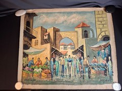 Avigdor Luisada Pair Original Oil Paintings Jerusalem & Sea of Galilee Modernism