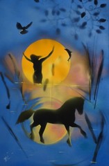 Art, Painting, „Good Mood“ – Giclee on Canvas 22″x33″ by Yelena Berzon
